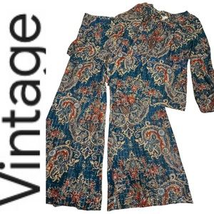 Vintage Late 70’s 2Piece Metallic Boho Set app m